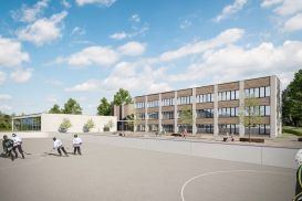 Solaranlage auf den Dächern der Schulanlage Oberbipp